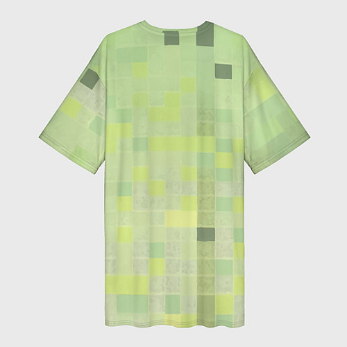 Женская длинная футболка Милашка криппер на кубическом фоне / 3D-принт – фото 2