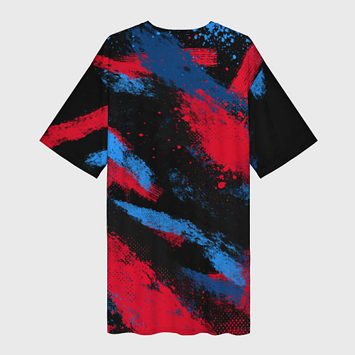 Женская длинная футболка Бмв - цвета м серии / 3D-принт – фото 2