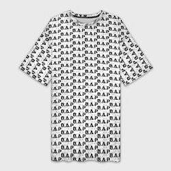 Футболка женская длинная B A P pattern logo, цвет: 3D-принт