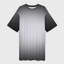 Женская длинная футболка Серебристый градиент