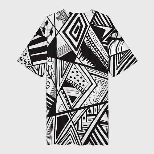 Женская длинная футболка Геометрический орнамент / 3D-принт – фото 2