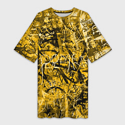 Женская длинная футболка Желтый хаос