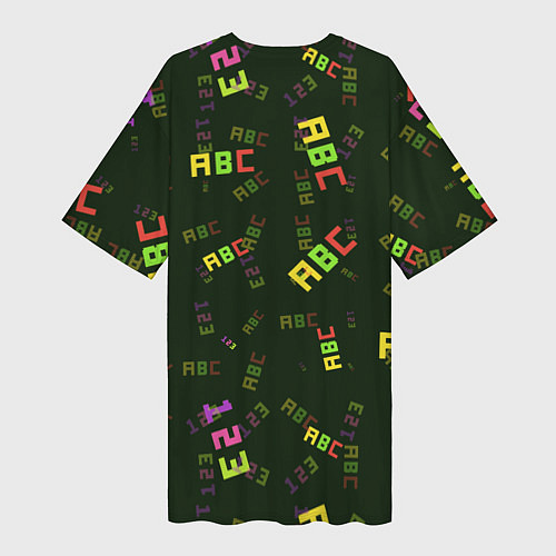 Женская длинная футболка ABC / 3D-принт – фото 2