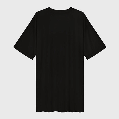 Женская длинная футболка Череп среди цветов / 3D-принт – фото 2