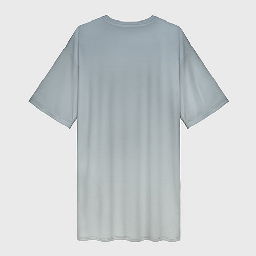 Женская длинная футболка Енот в пальто / 3D-принт – фото 2