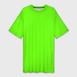 Женская длинная футболка Кислотный зеленый
