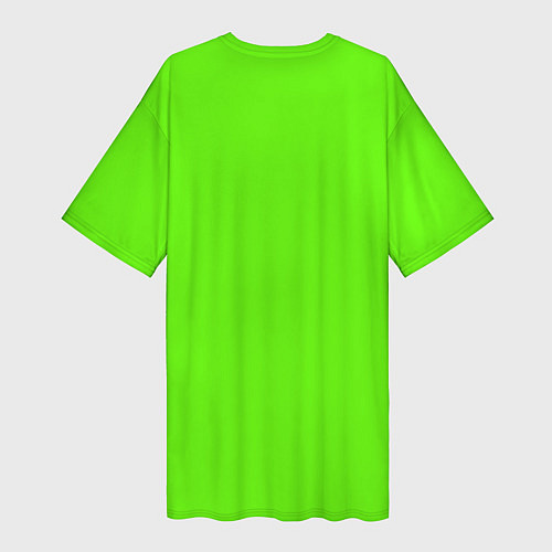 Женская длинная футболка Кислотный зеленый / 3D-принт – фото 2