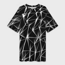 Женская длинная футболка Черно белые нервы
