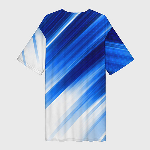 Женская длинная футболка Blue Breeze / 3D-принт – фото 2