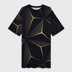 Женская длинная футболка Hexagon Line Smart