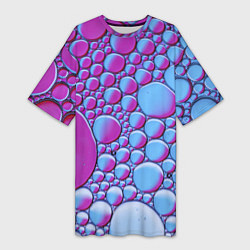 Женская длинная футболка Масляные пузыри