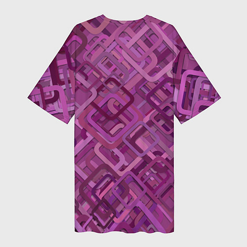 Женская длинная футболка Фиолетовые диагонали / 3D-принт – фото 2
