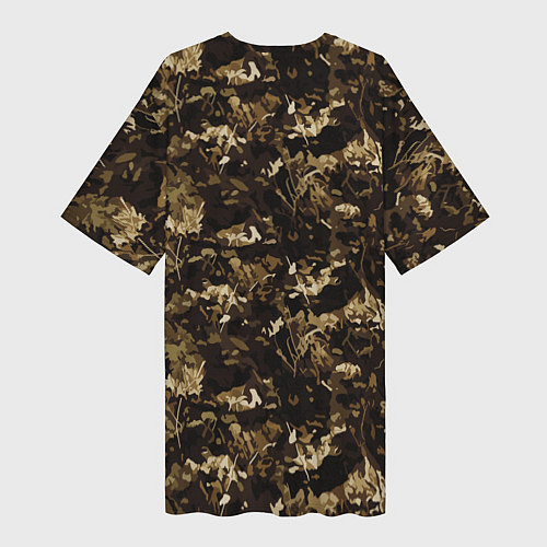 Женская длинная футболка Боевой жираф / 3D-принт – фото 2