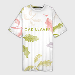 Женская длинная футболка Oak leaves