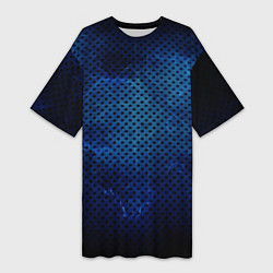 Футболка женская длинная Электрический металл, цвет: 3D-принт