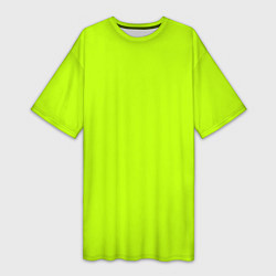 Женская длинная футболка Лайм цвет: однотонный лаймовый