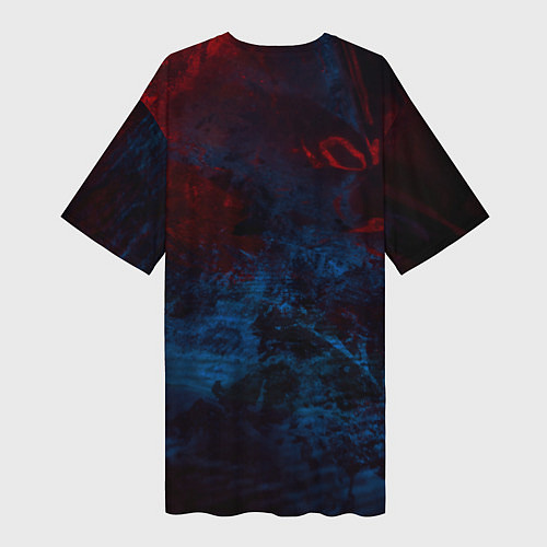 Женская длинная футболка Космическая абстракция битва / 3D-принт – фото 2