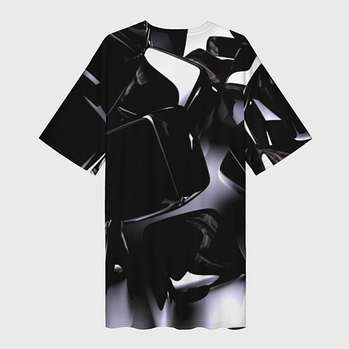 Женская длинная футболка Хромированные кубы / 3D-принт – фото 2
