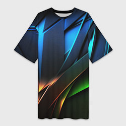 Футболка женская длинная Gamer background, цвет: 3D-принт