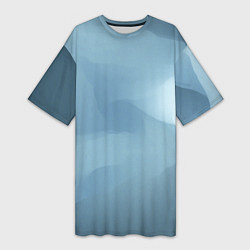 Женская длинная футболка Синий туман