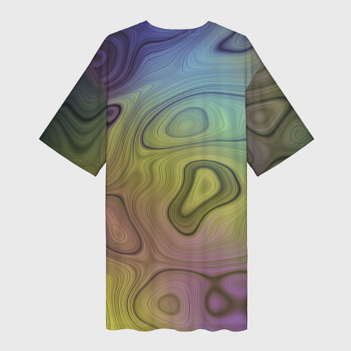 Женская длинная футболка Абстрактная жидкость / 3D-принт – фото 2