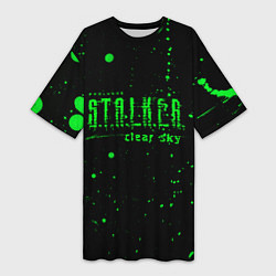 Женская длинная футболка Stalker sky radiation