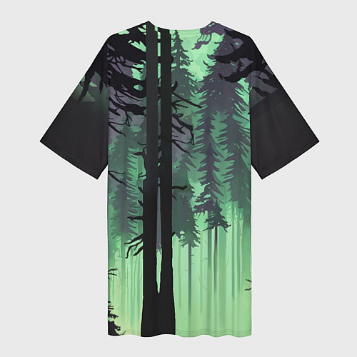 Женская длинная футболка Венди - Back to the forest / 3D-принт – фото 2