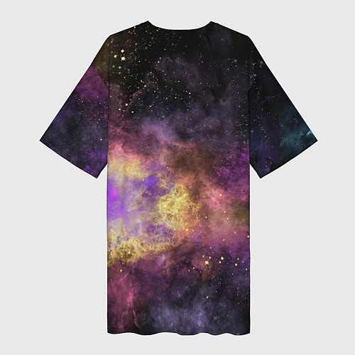 Женская длинная футболка Космос рождение звезды / 3D-принт – фото 2