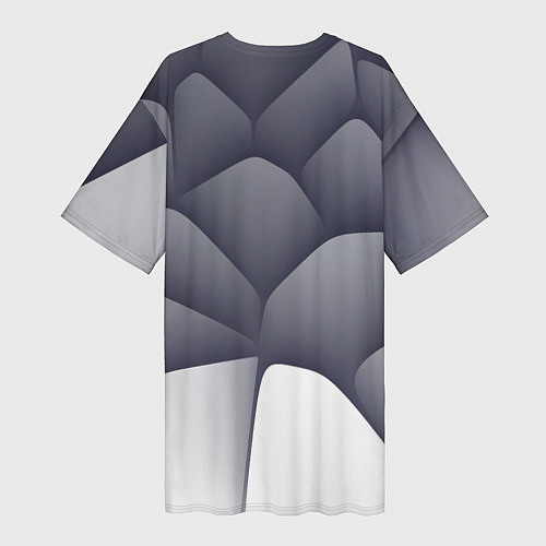 Женская длинная футболка Паттерн из гладких камней / 3D-принт – фото 2