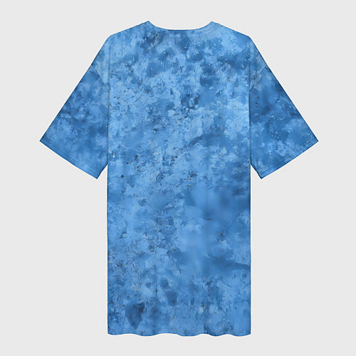 Женская длинная футболка Синий камень / 3D-принт – фото 2