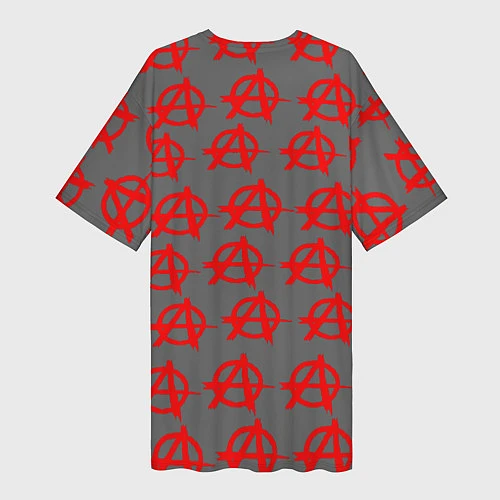 Женская длинная футболка Дохлый панк / 3D-принт – фото 2