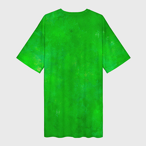 Женская длинная футболка Уличный зелёный фонарь / 3D-принт – фото 2