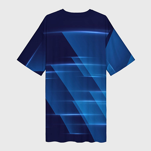 Женская длинная футболка Mercedes Benz sign / 3D-принт – фото 2