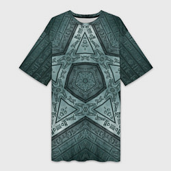 Женская длинная футболка Звёздочный древний набор сигилов