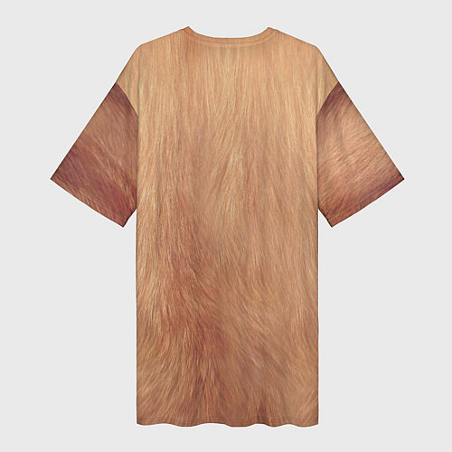 Женская длинная футболка Лиса фырчит / 3D-принт – фото 2