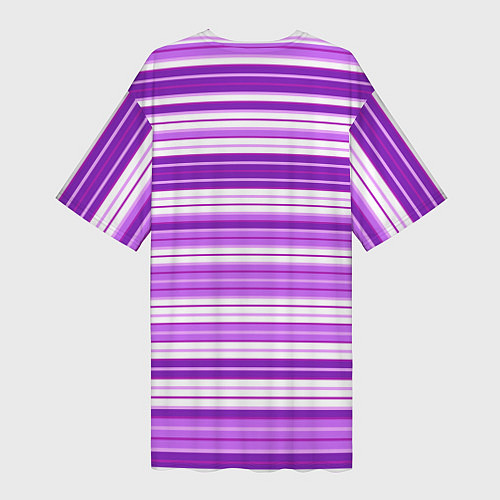 Женская длинная футболка Фиолетовые полосы / 3D-принт – фото 2