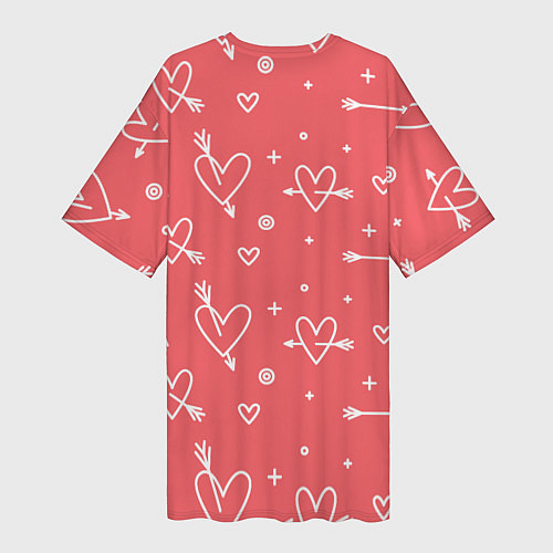 Женская длинная футболка Love is love / 3D-принт – фото 2