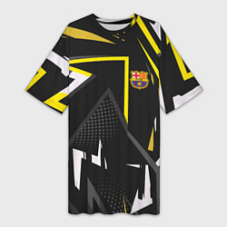 Женская длинная футболка ФК Барселона эмблема