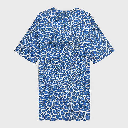 Женская длинная футболка Ажурные узоры / 3D-принт – фото 2