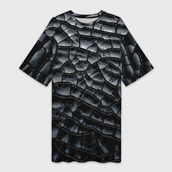 Футболка женская длинная Обугленное дерево, цвет: 3D-принт