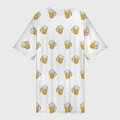 Женская длинная футболка Кружки с пивом / 3D-принт – фото 2