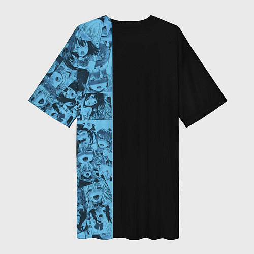 Женская длинная футболка Ахегао из аниме / 3D-принт – фото 2