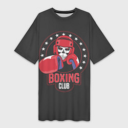 Женская длинная футболка Boxing club - боксёр