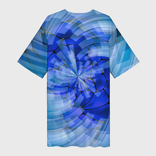 Женская длинная футболка Геометрическое цунами / 3D-принт – фото 2