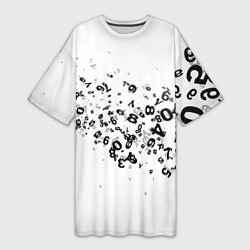 Женская длинная футболка Цифровой дым