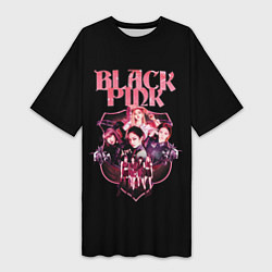 Женская длинная футболка Blackpink k-pop, Блэкпинк