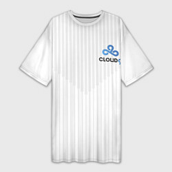 Футболка женская длинная Cloud9 white, цвет: 3D-принт