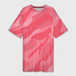 Женская длинная футболка Pink military