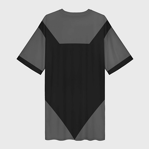 Женская длинная футболка Форма Mouz black / 3D-принт – фото 2