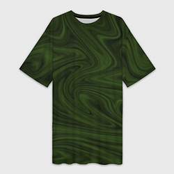 Женская длинная футболка Зеленое размытие абстракция